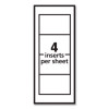 Pin-Style Badge Holder With Laser/Inkjet Insert, Top Load, 3.5 x 2.25, White, 24/Pack