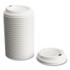 Plastic Hot Cup Lids, Fits 8 Oz Hot Cups, White, 50/Pack