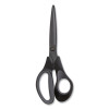 Non-Stick Titanium-Coated Scissors, 8" Long, 3.86" Cut Length, Straight Black/Gray Handle, Charcoal Black Blades
