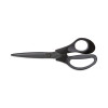 Non-Stick Titanium-Coated Scissors, 8" Long, 3.86" Cut Length, Straight Black/Gray Handle, Charcoal Black Blades