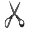Non-Stick Titanium-Coated Scissors, 8" Long, 3.86" Cut Length, Straight Black/Gray Handle, Charcoal Black Blades