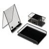 Wire Mesh Copy Holder, Holds Up To Letter Size Sheets, Metal, Black
