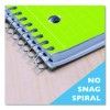 Spiral Notebooks, 1-Subject, Quadrille Rule (4 Sq/In), Randomly Assorted Cover Color, (100) 10.5 x 8 Sheets