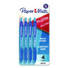 Profile Ballpoint Pen, Retractable, Bold 1.4 Mm, Blue Ink, Translucent Blue Barrel, 4/Pack