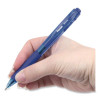 Wow! Ballpoint Pen, Retractable, Medium 0.7 Mm, Blue Ink, Translucent Blue/Blue Barrel, 18/Pack