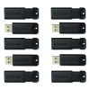 Pinstripe Usb 3.2 Flash Drive, 32 Gb, Black 10/Pack