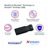 Pinstripe Usb 3.2 Flash Drive, 32 Gb, Black 10/Pack