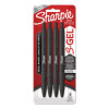 S-Gel Premium Metal Barrel Gel Pen, Retractable, Medium 0.7 Mm, Black Ink, Black Barrel, 4/Pack