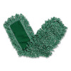 Microfiber Looped-End Dust Mop Heads, 48 x 5, Green, 12/Carton