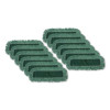 Microfiber Looped-End Dust Mop Heads, 48 x 5, Green, 12/Carton