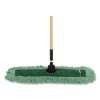 Microfiber Looped-End Dust Mop Heads, 48 x 5, Green, 12/Carton