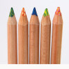 Tri-Tone Color Pencils, 3.8 Mm, Assorted Tri-Tone Lead Colors, Tan Barrel, Dozen
