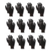 Palm Coated Hppe Gloves, Medium (Size 8), Salt And Pepper/Black, 12 Pairs