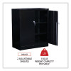 Assembled 42" High Heavy-Duty Welded Storage Cabinet, Two Adjustable Shelves, 36w X 18d, Black