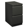 Brigade Mobile Pedestal, Left Or Right, 2 Letter-Size File Drawers, Charcoal, 15" X 22.88" X 28"