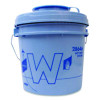 W Aviation Wet Wipe System Bucket, 1 Gal, Blue/Gray, 4/Carton