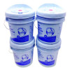 W Aviation Wet Wipe System Bucket, 1 Gal, Blue/Gray, 4/Carton