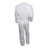 A30 Elastic-Back And Cuff Coveralls, 1" Flap, 2X-Large, White, 25/Carton