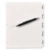Write And Erase Big Tab Durable Plastic Dividers, 3-Hole Punched, 5-Tab, 11 x 8.5, White, 1 Set