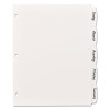 Write And Erase Big Tab Durable Plastic Dividers, 3-Hole Punched, 5-Tab, 11 x 8.5, White, 1 Set