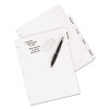 Write And Erase Big Tab Durable Plastic Dividers, 3-Hole Punched, 5-Tab, 11 x 8.5, White, 1 Set
