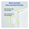 Durable View Binder With Durahinge And Ezd Rings, 3 Rings, 1" Capacity, 11 x 8.5, White, 12/Carton (9301)