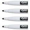 Magnetic Dry Erase Marker, Fine Bullet Tip, Black, 4/Pack