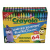 Limited Edition Collection Crayons, Regular Size, 64 Assorted Colors, 64/Box