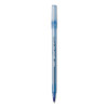 Round Stic Xtra Life Ballpoint Pen, Stick, Medium 1 Mm, Blue Ink, Translucent Blue Barrel, 12/Box, 36 Boxes/Carton
