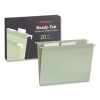 Ready-Tab Reinforced Hanging File Folders, Letter Size, 1/3-Cut Tabs, Sage Green, 20/Box