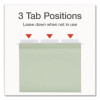 Ready-Tab Reinforced Hanging File Folders, Letter Size, 1/3-Cut Tabs, Sage Green, 20/Box