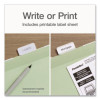 Ready-Tab Reinforced Hanging File Folders, Legal Size, 1/6-Cut Tabs, Sage Green, 20/Box