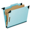Hanging Classification Folders With Dividers, Letter Size, 1 Divider, 2/5-Cut Exterior Tabs, Light Blue, 10/Box