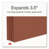 Expanding Pocket, 3.5" Expansion, Letter Size, Brown, 25/Box