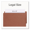 End Tab File Pocket, 7" Expansion, Legal Size, 5/Box