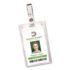 Heavy-Duty Badge Holders, Vertical, 2.25 x 3.5 Holder, Clear, 50/Box