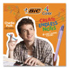 4-Color Multi-Color Ballpoint Pen, Retractable, Medium 1 Mm, Black/Blue/Green/Red Ink, Assorted Pastel Barrel Colors, 12/Box