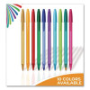 Color Cues Cristal Xtra Smooth Ballpoint Pen, Stick, Medium 1.2 Mm, Assorted Ink And Barrel Colors, 10/Box