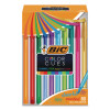 Color Cues Cristal Xtra Smooth Ballpoint Pen, Stick, Medium 1.2 Mm, Assorted Ink And Barrel Colors, 60/Box