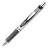 Energel Rtx Deluxe Gel Pen, Retractable, Medium 0.7 Mm, Black Ink, Silver/Black Barrel, Dozen