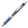 Energel Rtx Deluxe Gel Pen, Retractable, Medium 0.7 Mm, Blue Ink, Silver/Blue Barrel, Dozen