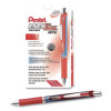 Energel Rtx Deluxe Gel Pen, Retractable, Medium 0.7 Mm, Red Ink, Red/Blue Barrel, Dozen