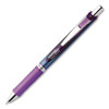 Energel Rtx Deluxe Gel Pen, Retractable, Medium 0.7 Mm, Violet Ink, Violet/Blue Barrel, Dozen