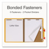 Heavy-Duty Pressboard Classification Folder, Expands 2", 2 Full-Pocket Dividers, 6 Fasteners, Letter Size, Yellow, 10/Box