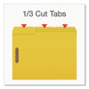 Heavy-Duty Fastener Folder, 1/3-Cut Tab: Assorted, Expands 0.75", 2 Fasteners, Letter Size, Assorted, 50/Box