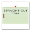 Heavy-Duty Pressboard Fastener Folders, Straight Tab, Expands 2", 2 Fasteners, Legal Size, Light Green, 25/Box