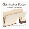 Manila Top Tab Classification Folders, 2/5-Cut Tab, Expands 1.75", 1 Divider, 4 Fasteners, Legal Size, Manila, 10/Box