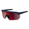 Skullerz Aegir Color Enhancing Safety Glasses, Matte Blue Half Frame, Mirrored High Contrast Red Single Lens