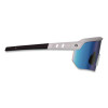 Skullerz Aegir Color Enhancing Safety Glasses, Matte Gray Half Frame, Mirrored High Contrast Ice Blue Single Lens