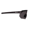 Skullerz Aegir Color Enhancing Anti-Scratch Anti-Fog Safety Glasses, Matte Black Half Frame, High Contrast Smoke Single Lens